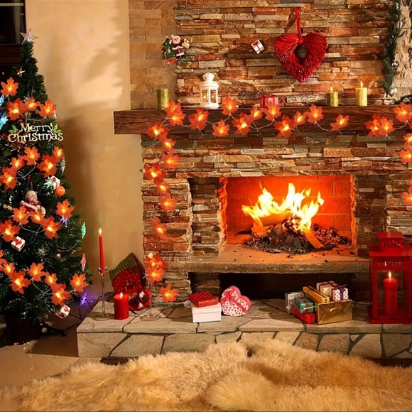 Maple Leaf LED String Lights, NEW, Festive, Autumn, Fall Decor - Picture 7 of 14